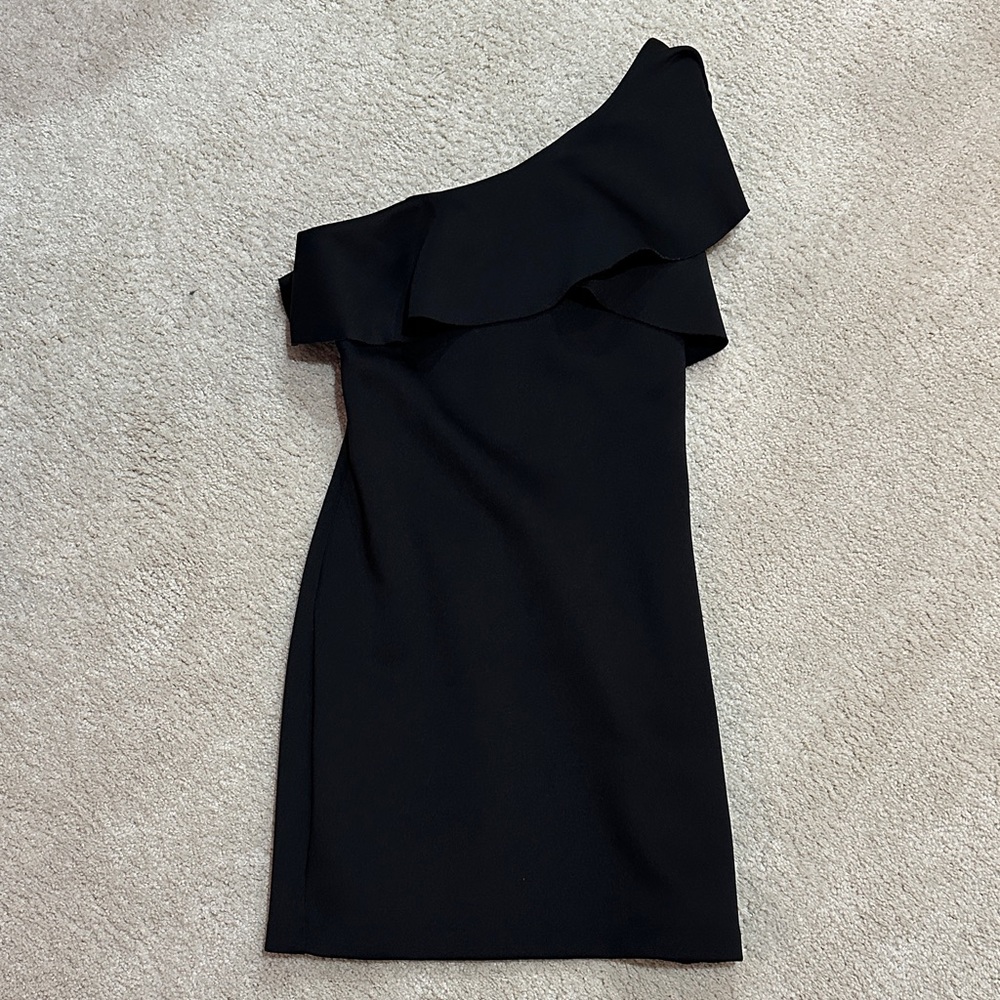 Express Black One-Shoulder Dress